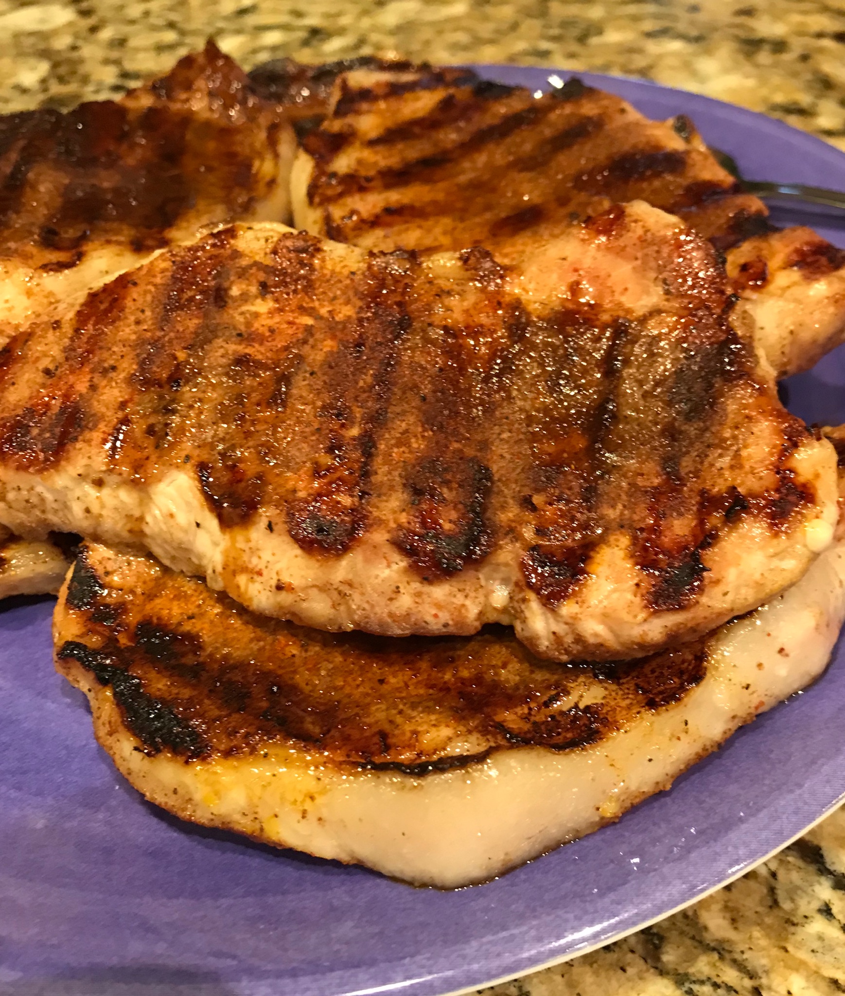 Grilled Pork Chops With Spiced Pears Floras Kitchen