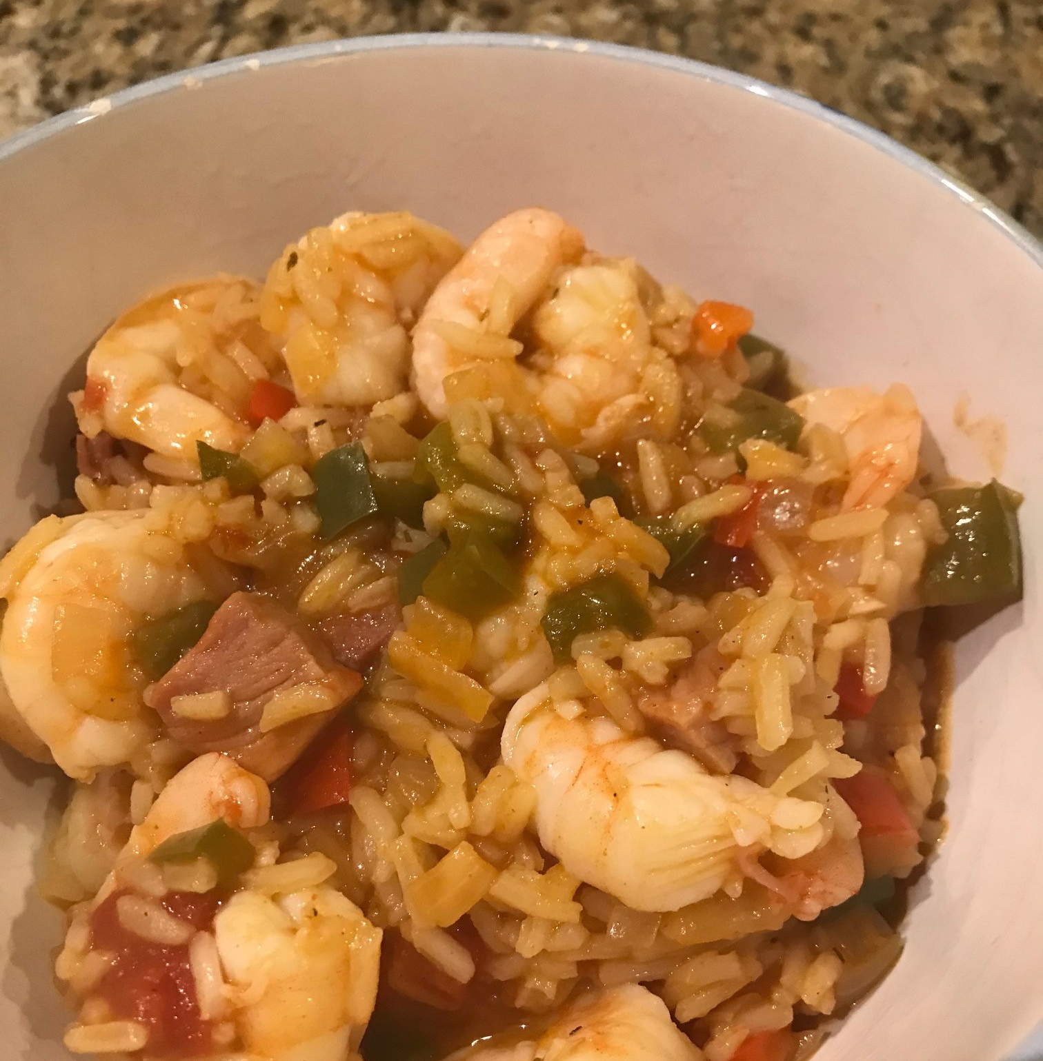 Jambalaya with Shrimp and Ham