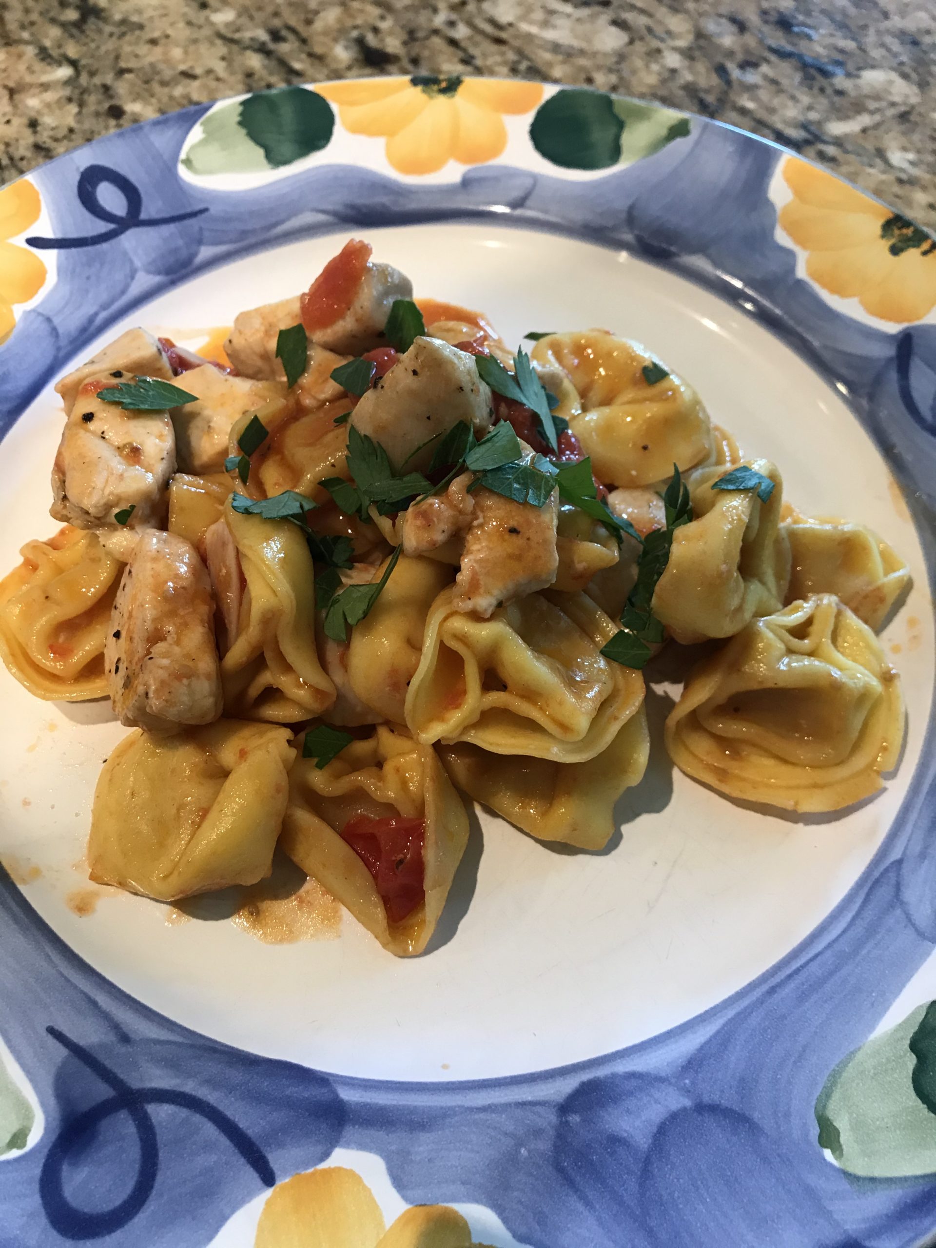 Skillet Chicken and Tortellini